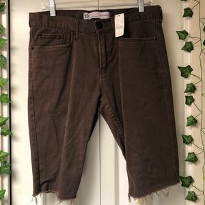Brown Cutoff Shorts